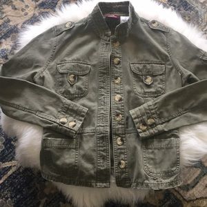 Khaki Green Military Style Jacket